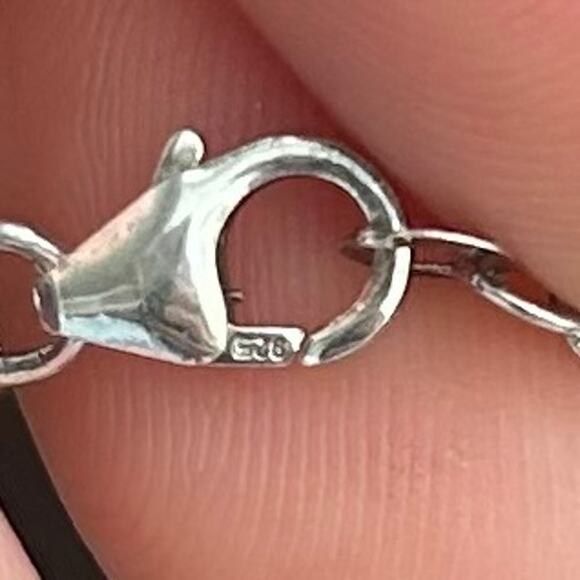 2mm 26 inch Connected circular Silver chain necklace 925 Classic Simple Sparkle - Picture 5 of 6